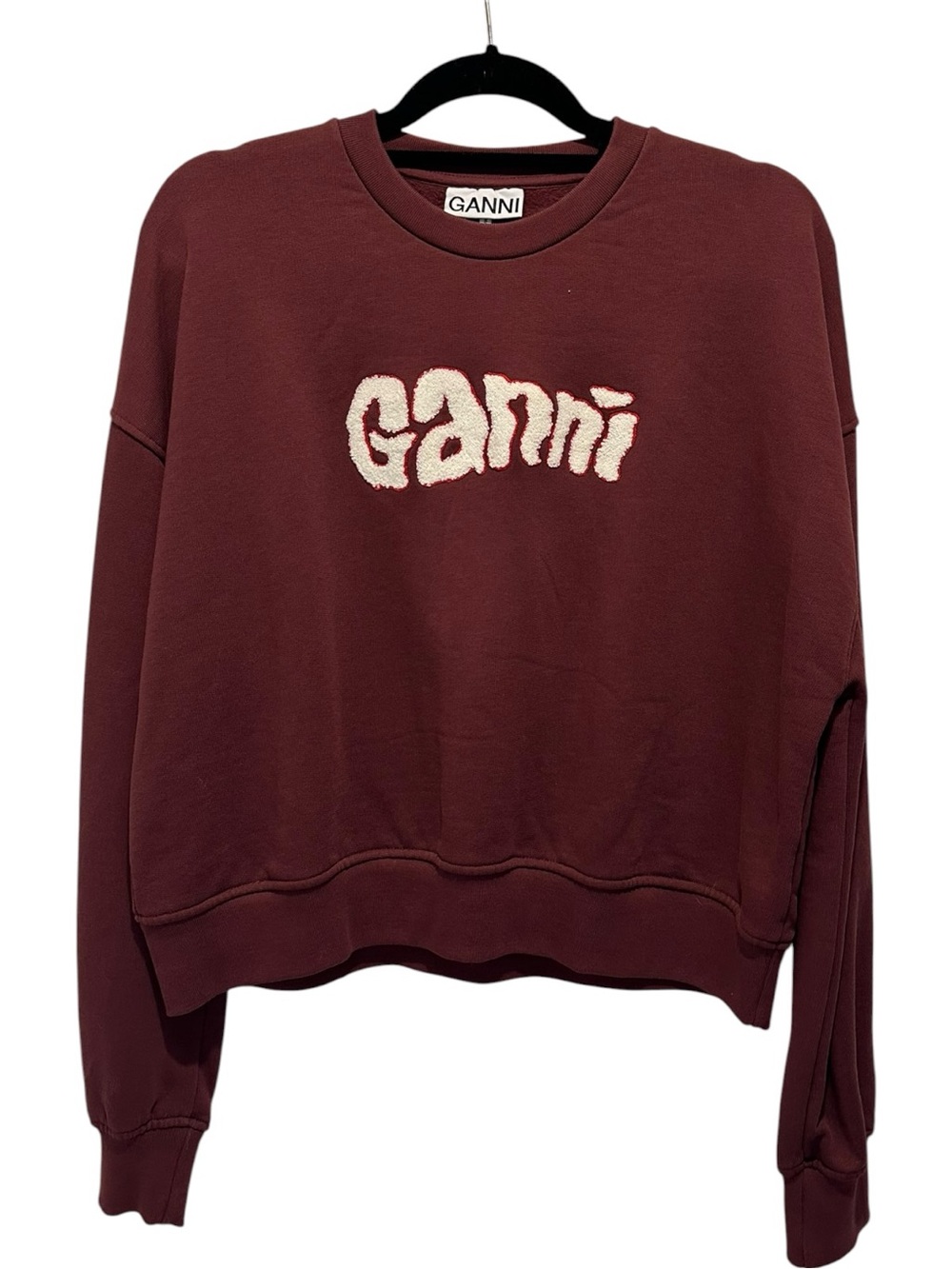 Ganni Crewneck Sweatshirt Maroon XL